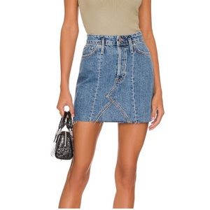 NEW Anine Bing Connie Denim Jean Skirt Size 24